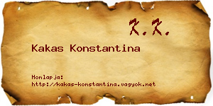 Kakas Konstantina névjegykártya